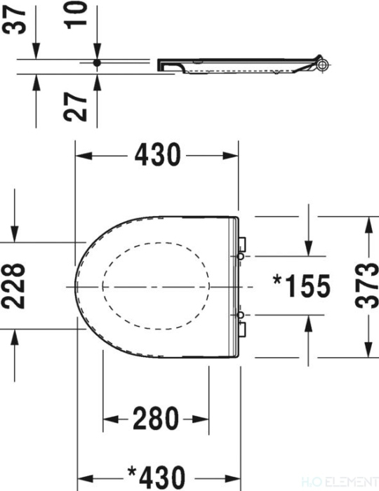 Унитаз подвесной Duravit t Durastyle Basic Rimless (с крышкой SoftClose) 45620900A1
