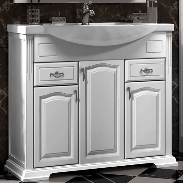 Тумба для комплекта Opadiris Риспекто 95 белая матовая