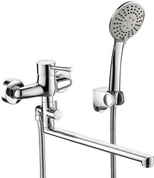 Смеситель Bravat Slim TF6332366CP-01L-RUS универсальный с лейкой