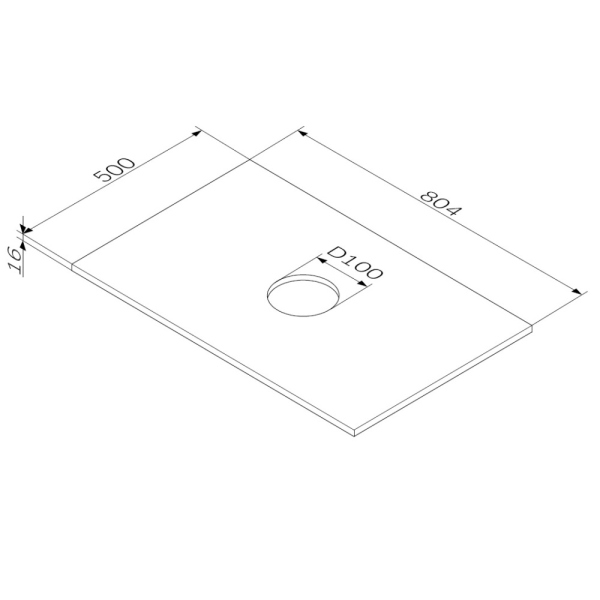 Столешница 80 см, дуб крафт AM.PM Func, M8FST0800OF