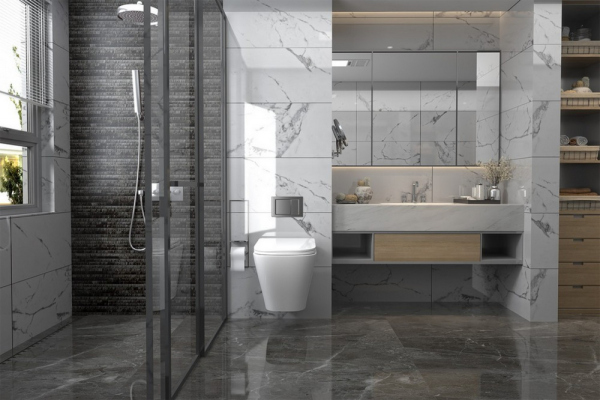 Комплект подвесной унитаз ABBER Rechteck белый с инсталляцией и кнопкой белая матовая