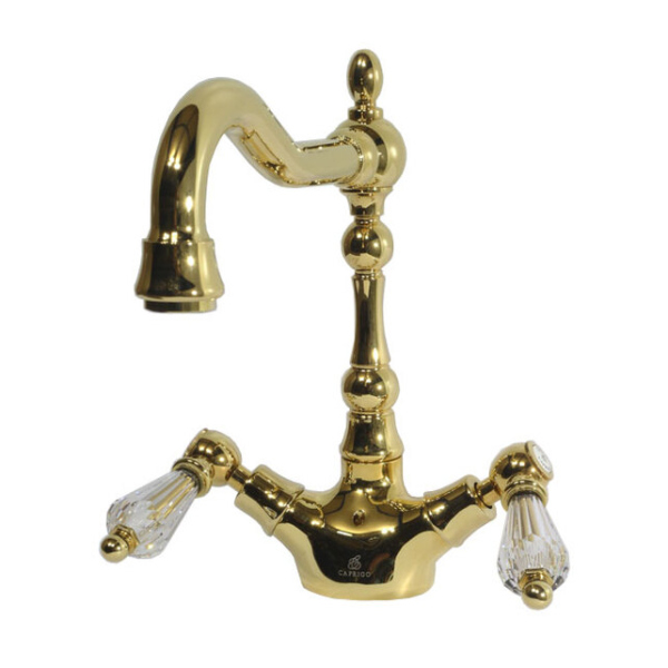 Смеситель умывальник (золото) Caprigo, 01-025-oro
