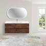 Тумба с раковиной Vincea Mia 1200 подвесная, 2 выкатных ящика soft close, R.Wood, VMC-2MC120RW+VBS-13122