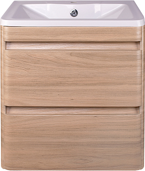Тумба для комплекта Style Line Атлантика 60 Люкс Plus, подвесная, ясень перламутр