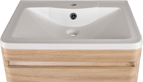 Тумба для комплекта Style Line Атлантика 60 Люкс Plus, подвесная, ясень перламутр