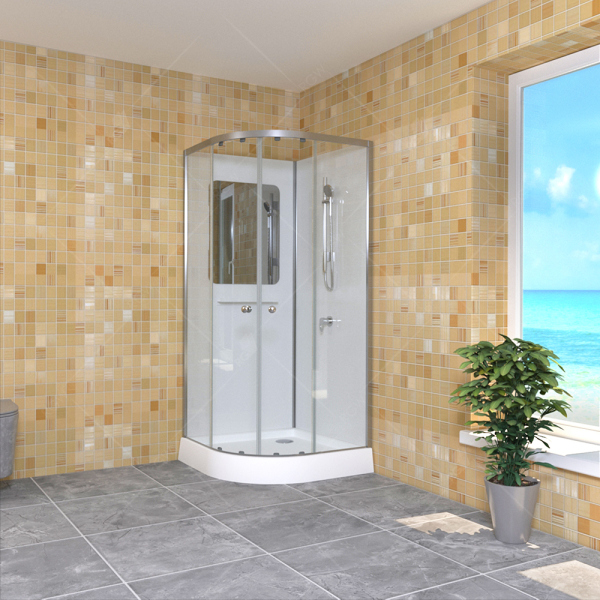 Душевая кабина AN-208, 381320899-12, Мат.хром, 90*90*200