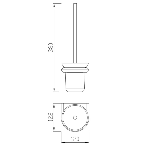 Щетка для туалета ABBER Nord AA1532NG никель