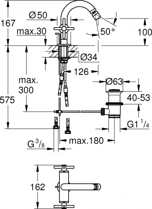 Смеситель Grohe Atrio New 24027DC3 для биде