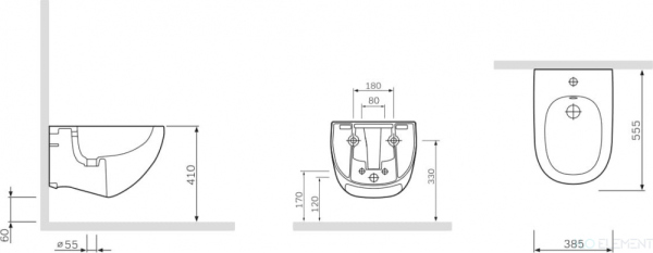 Биде подвесное AM.PM Sensation C303411WH