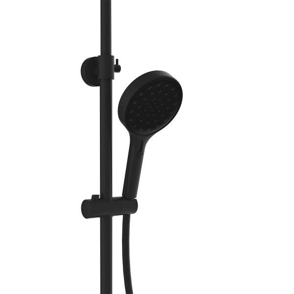 Душевая стойка Vincea Inspire VSFS-3I12TMB термостатическая с изливом, 30см верх.душ, черный