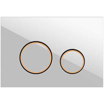 Кнопка Cersanit TWINS для LINK PRO/VECTOR/LINK/HI-TEC пластик белый матовый с рамкой