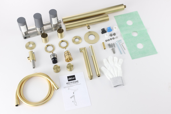 Душевая система ABBER Perfekte 316 AF8A50BG, золото брашированное