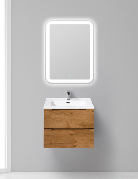 Тумба с раковиной Belbagno ETNA, ETNA-600-2C-SO-RN-P+ BB600ETL (готовый набор)