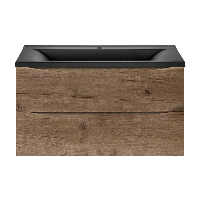 Тумба с раковиной Vincea Mia 900 подвесная, 2 выкатных ящика soft close, V.Oak, VMC-2MA900VO+VCB-3M900W