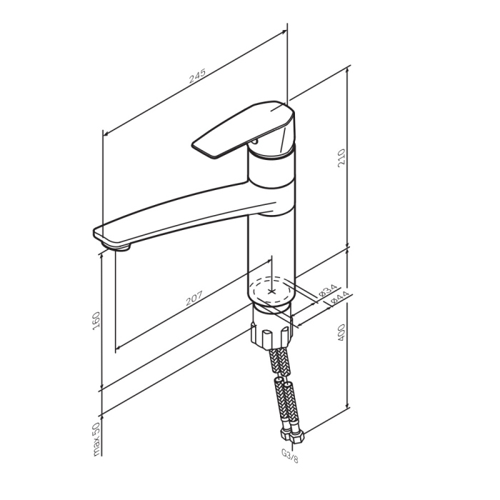 Смеситель для кухни AM.PM Gem, F90A00000