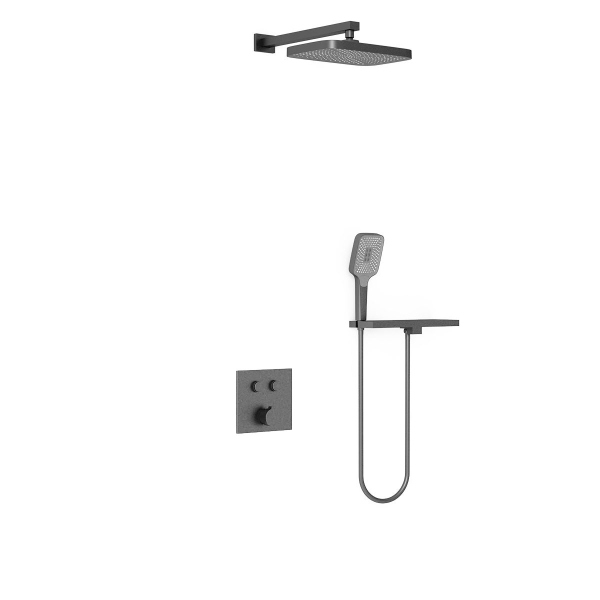 Душевой комплект Vincea VSFW-4211RGM встраиваемый, 2 режима, вороненая сталь