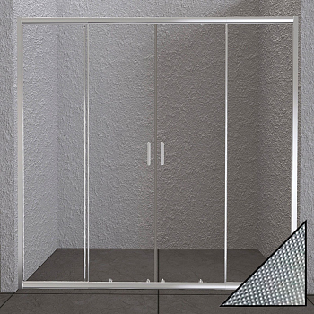 Душевая дверь в нишу BelBagno Unique BF-2-150/180-P-Cr стекло punto