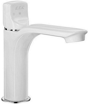 104108986EX MYRA смеситель для раковины 130, без донного клапана белый /хром