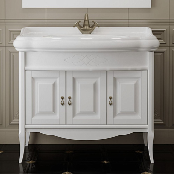 Тумба с раковиной Opadiris Лоренцо 100 белая матовая