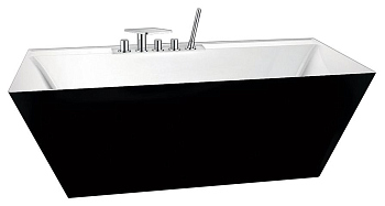 Акриловая ванна BelBagno BB19-NERO/BIA