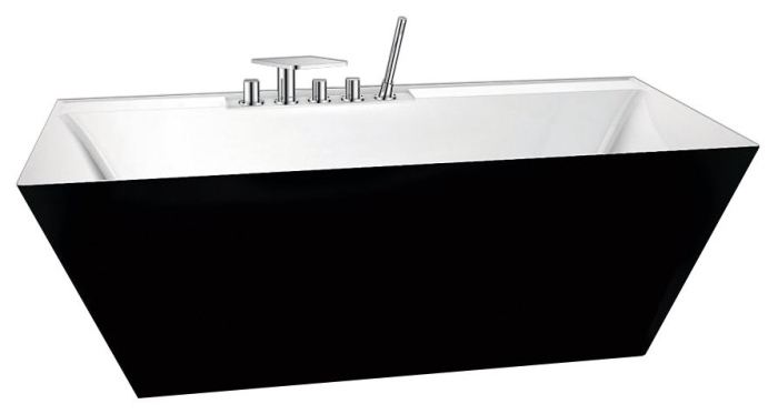 Акриловая ванна BelBagno BB19-NERO/BIA