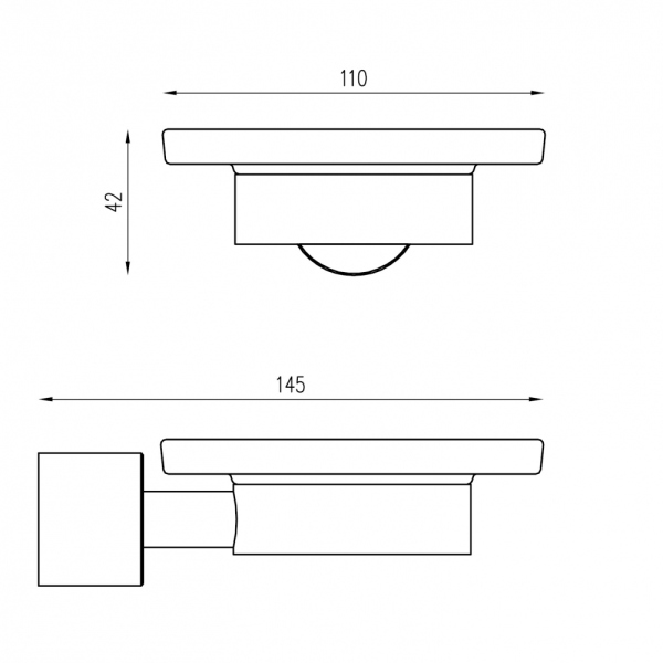Мыльница с держателем ABBER Osten 316 AA185A8BGG оружейная сталь брашированная