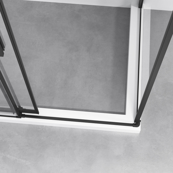 Душевой уголок Vincea Slim-N VSR-4SN8013CLB, 1300*800, черный, стекло прозрачное