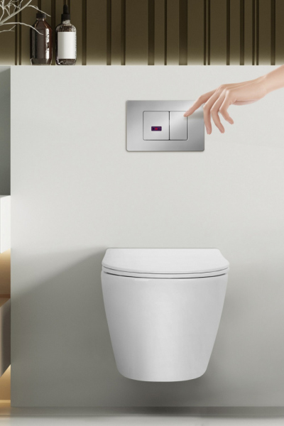 Кнопка смыва сенсорная ABBER AC0122S хром глянцевый