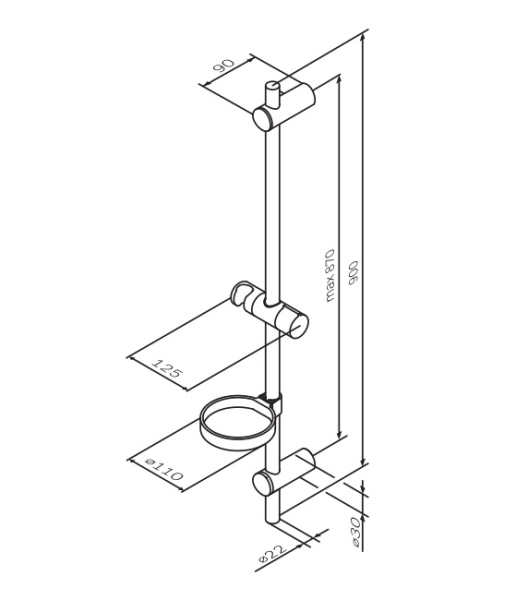 Душевая штанга AM.PM Spirit F0370064
