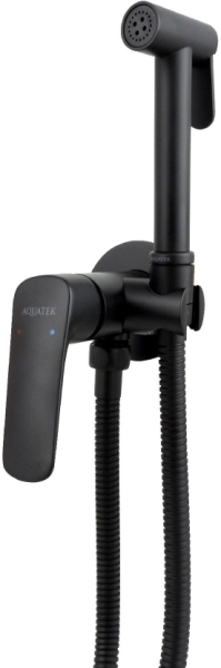 Гигиенический душ со смесителем Aquatek Вега AQ1019MB Черный матовый
