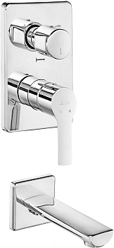 Смеситель E.C.A. Luna 102101133EX С ВНУТРЕННЕЙ ЧАСТЬЮ, для ванны с душем