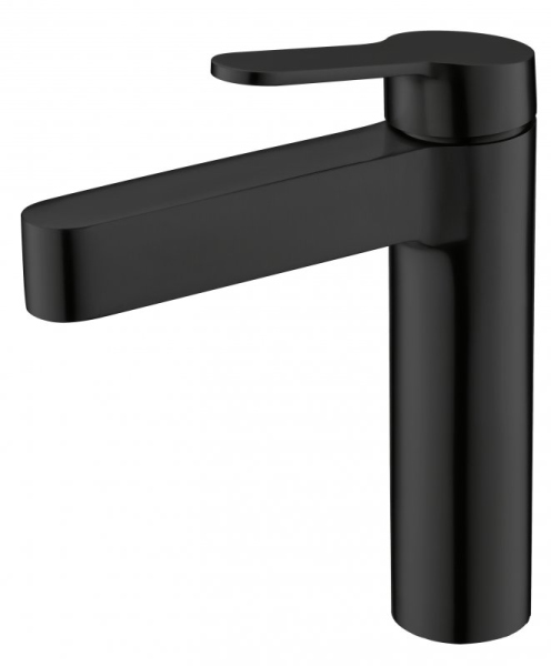 DELTA Смеситель для раковины без донного клапана, чёрный матовый, DEL-LVM-NERO