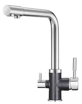 Смеситель для кухонной мойки Granula, GR-3015 шварц