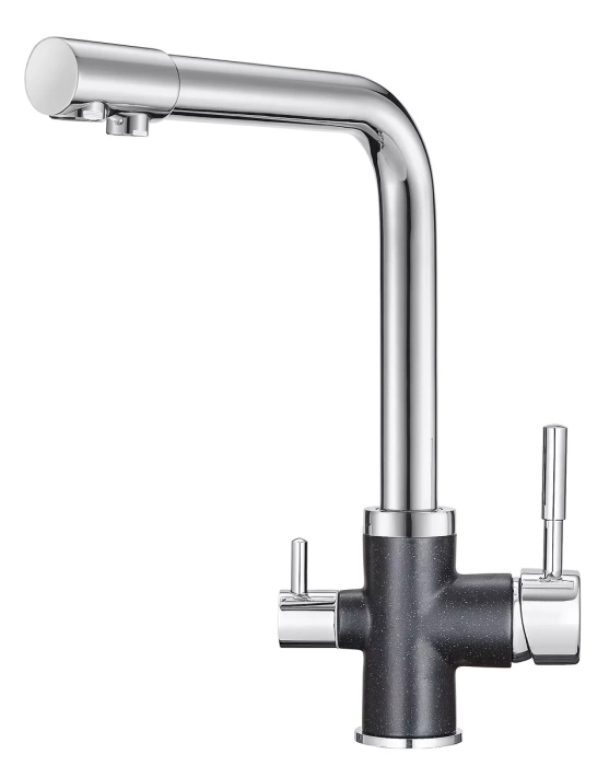 Смеситель для кухонной мойки Granula, GR-3015 шварц