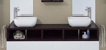 Тумба под раковину Акватон Интегро 160 (1A143901INH10) венге шпон