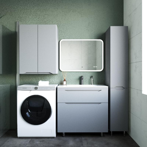 Тумба без раковины Style Line напольная "Марелла 80" (2 ящ.) серый, PLUS, СС-00002403