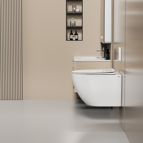 Унитаз ABBER Ultra AC1301 подвесной белый с ультратонким ободком