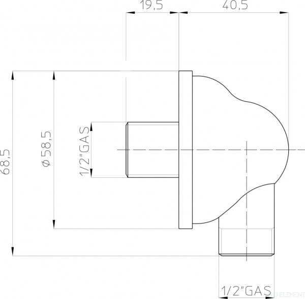 Шланговое подключение Bossini Charleston V00014 CR
