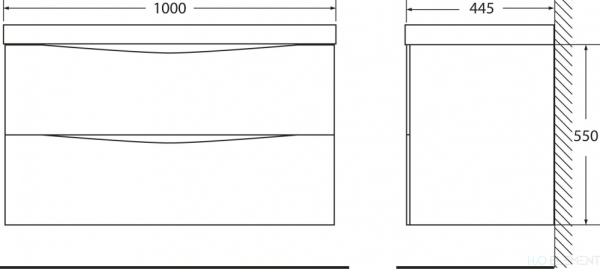 Тумба для комплекта BelBagno Marino 100 rovere cioccolato amaro