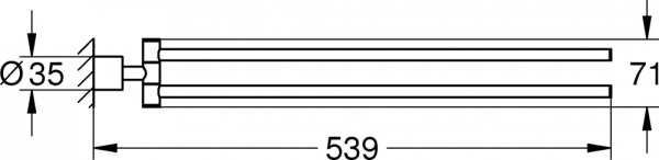 Полотенцедержатель Grohe Atrio New 40308AL3 графит