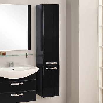 Шкаф-пенал Акватон подвесная Ария М (1A124403AA950) черный глянец