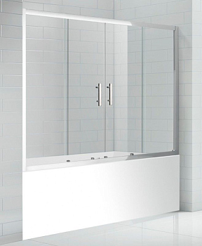 Шторка на ванну Cezares ECO ECO-VF-2-170/145-P-Cr