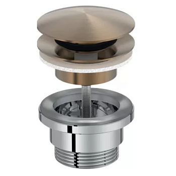 Донный клапан Jacob Delafon Noivelle Vague E30536-BCN click-clack Золото матовое