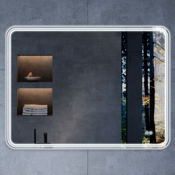 Зеркало Vincea LED VLM-3MA100-2 1000х800 c сенсорным выключателем и диммером, антизапотевание
