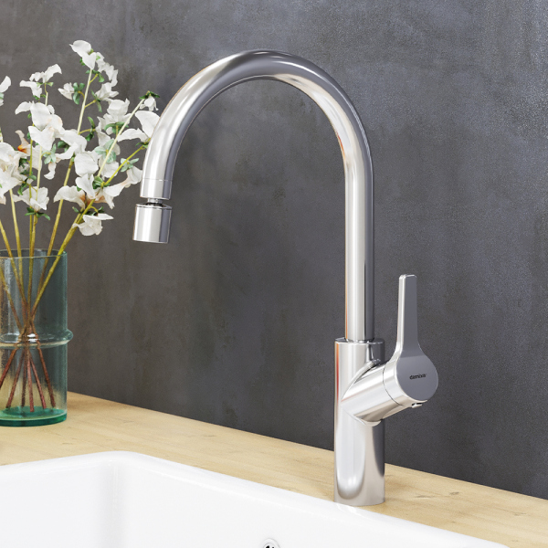 Смеситель для кухни с двухрежимным регулируемым аэратором Damixa Eclipse, 310722000