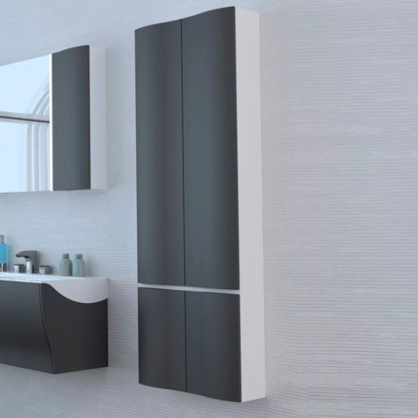 Шкаф-пенал Акватон Ондина двустворчатая (1A175803ODG20) графит