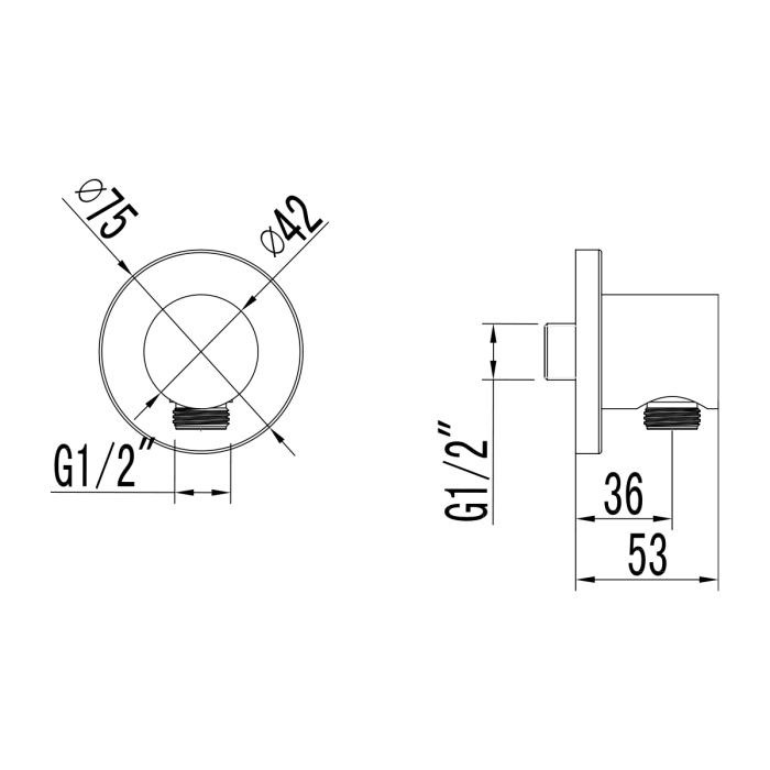 Подключение для душевого шланга Lemark LM3783GM
