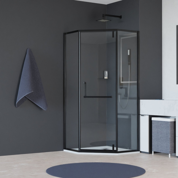 Душевой уголок RGW HO-084B, 350608499-14, Чёрный, 90*90*195