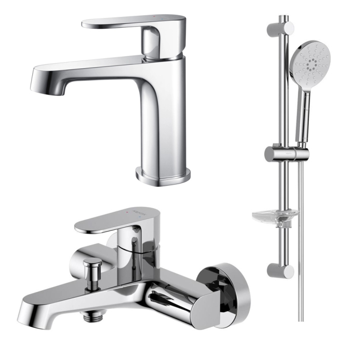 Комплект смесителей Aquatek Оберон AQ1230CR Хром