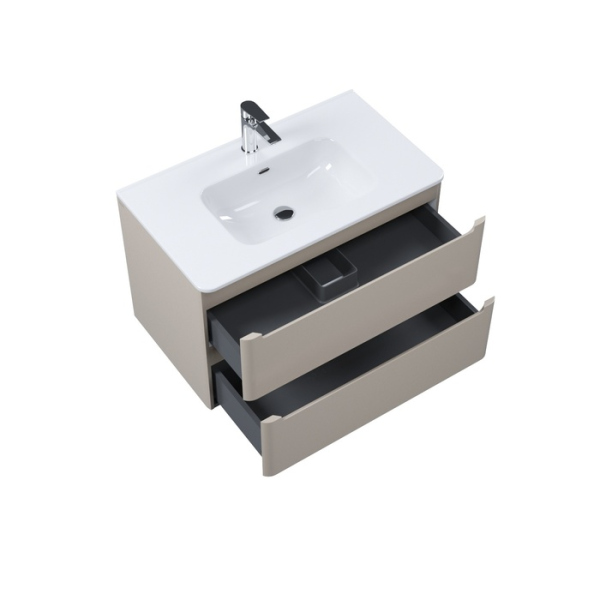 Тумба с раковиной, подвесная, 80 см, капучино, Edifice, IDDIS (EDI80C0i95K)